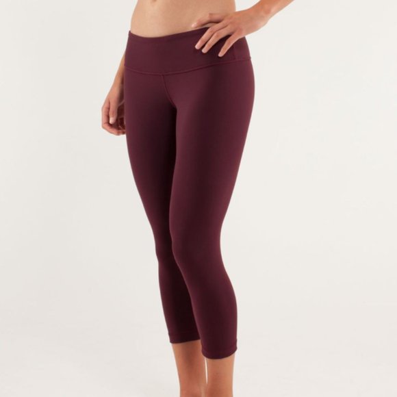 lululemon athletica Pants - Lululemon Wunder Under Crop Bordeaux Drama 6